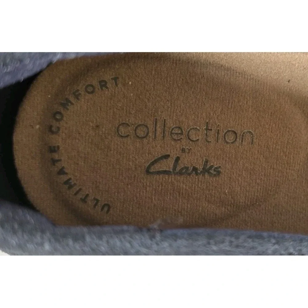 Collection by Clarks‎ Serena Paige Navy Marine Canvas Slip-on Shoes Flats 9M